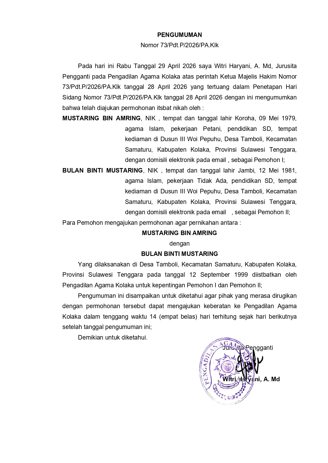 73_Pdt.P_2026_PA.Klk - Pengumuman_page-0001.jpg